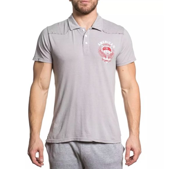 AMERICAN FIGHTER ELMHURST ARTISAN Men's Polo S/S - Picture 2 of 6